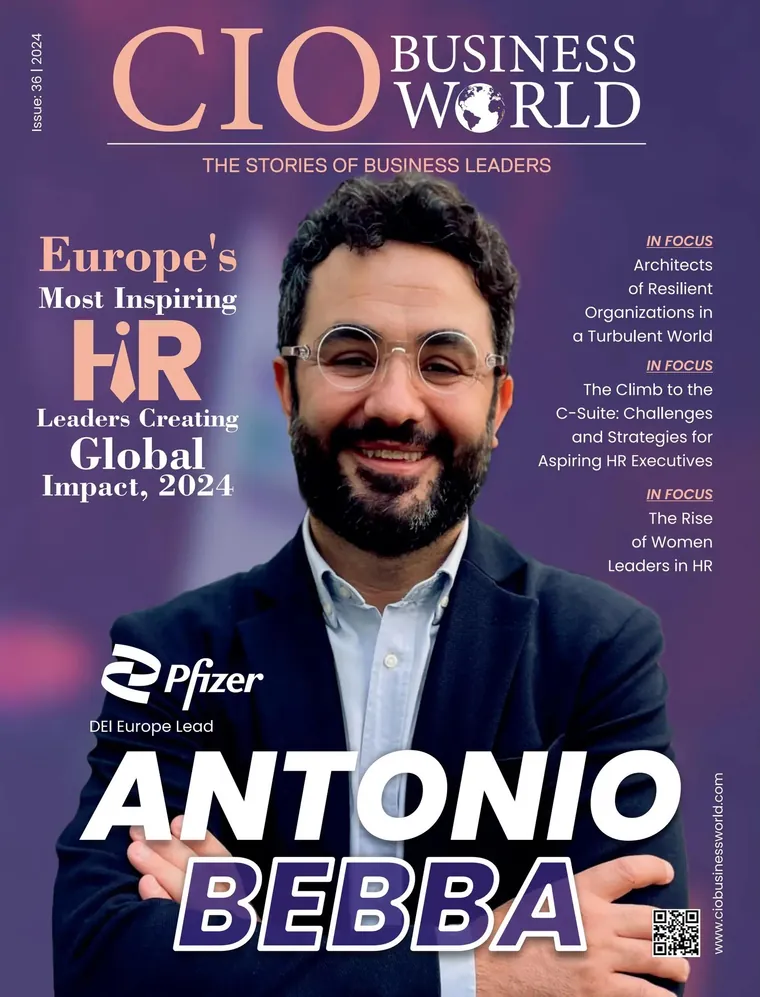 CIO Business World, 2024. Antonio Bebba en la portada del número dedicado a los líderes de RR. HH. más inspiradores de Europa.
